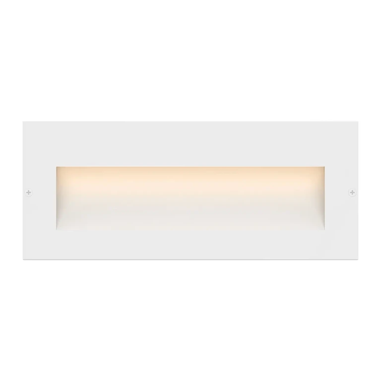 Taper LED 8" Brick & Step Light in Satin White