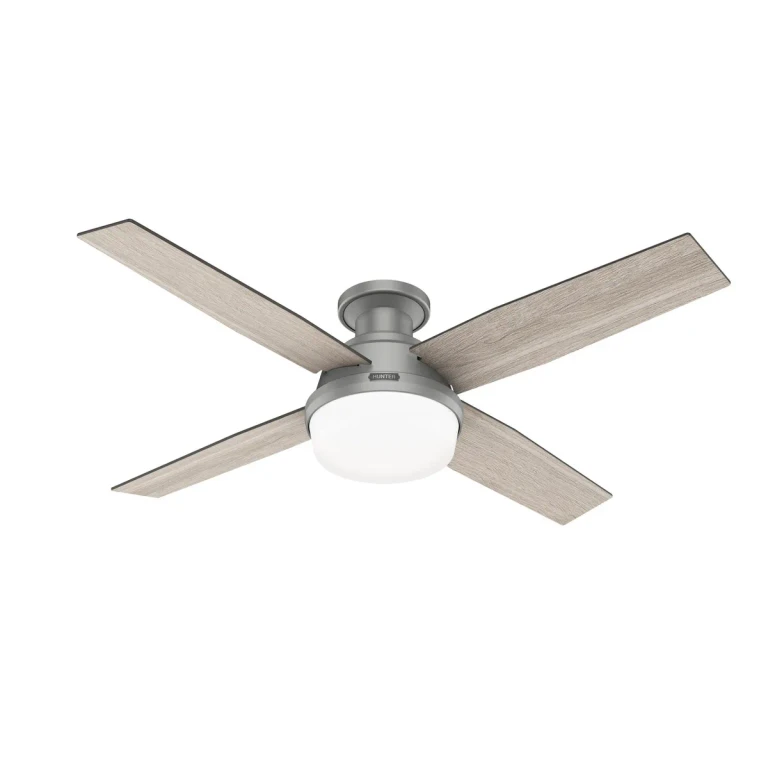 Matte Silver 52"Ceiling Fan from the Dempsey Collection