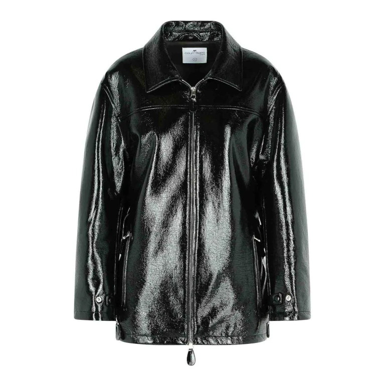 Courreges Blouson En Cuir - Noir