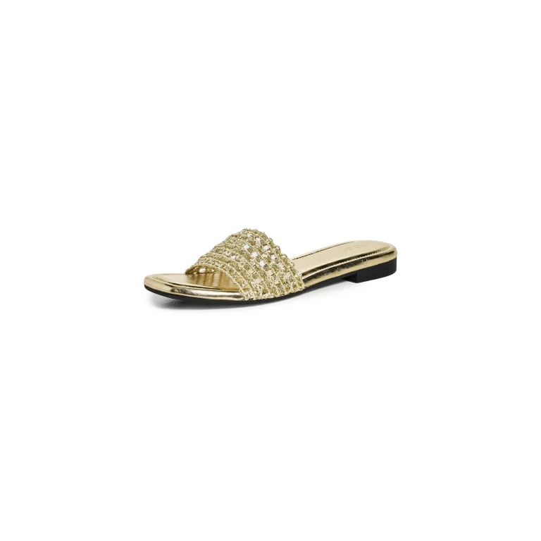rag & bone Ellie Slide Sandals Gold 39