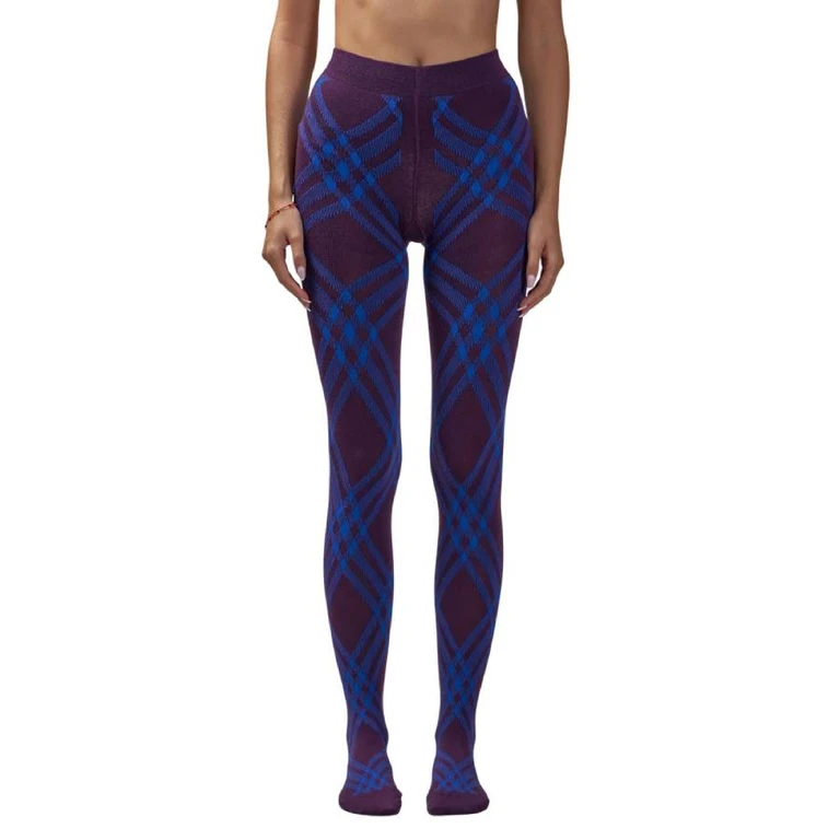 Burberry Checked Wool-Blend Tights