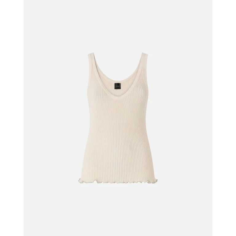 Pinko 리브드 로고 탱크탑
