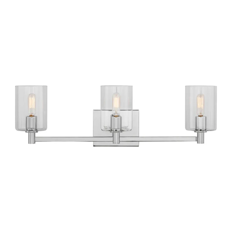 Fullton 3-Light Bathroom Vanity Light in Chrome