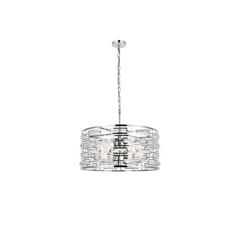 Chrome Five Light Pendant from the Kennedy Collection