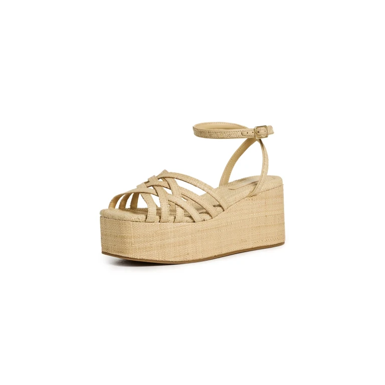 Loeffler Randall Channing Platform Sandals Natural 5
