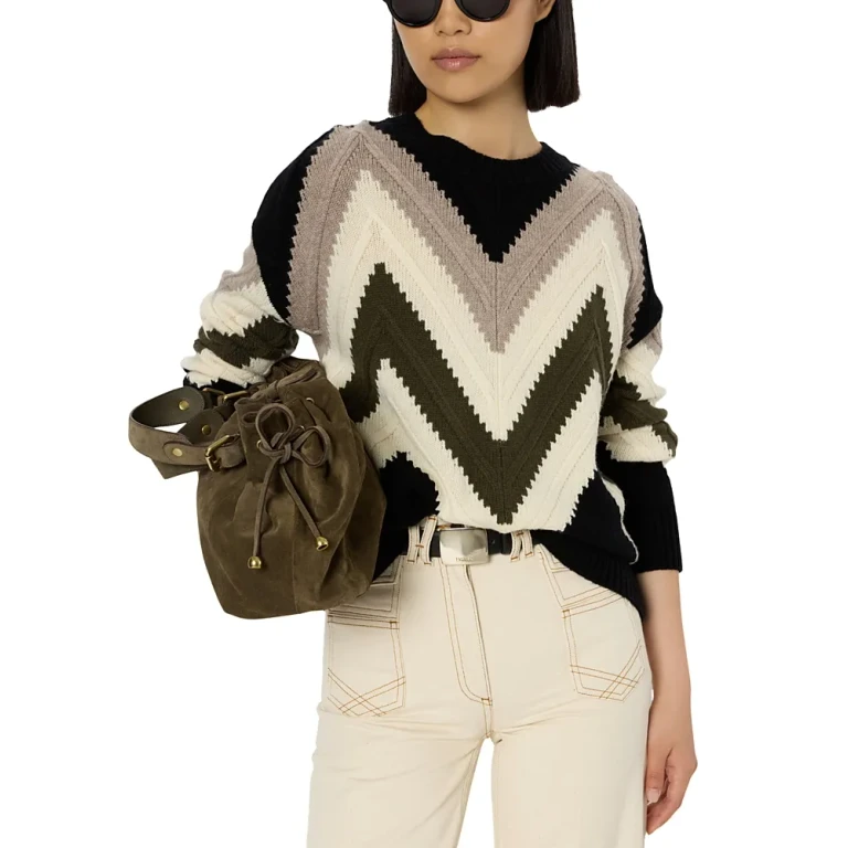 Gerard Darel Elissa Wool Chevron Sweater
