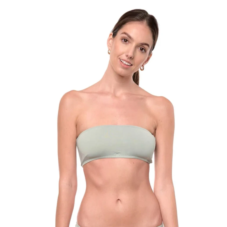 Giovanna Bandeau Bikini Top Sage Green