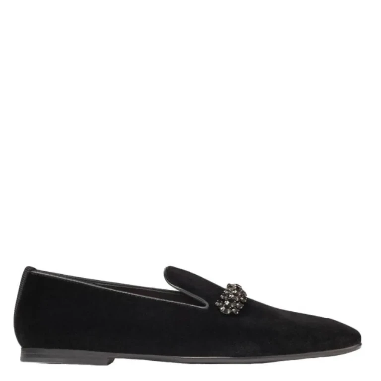 Jimmy Choo Bing Crystal-Embellished Velvet Loafers