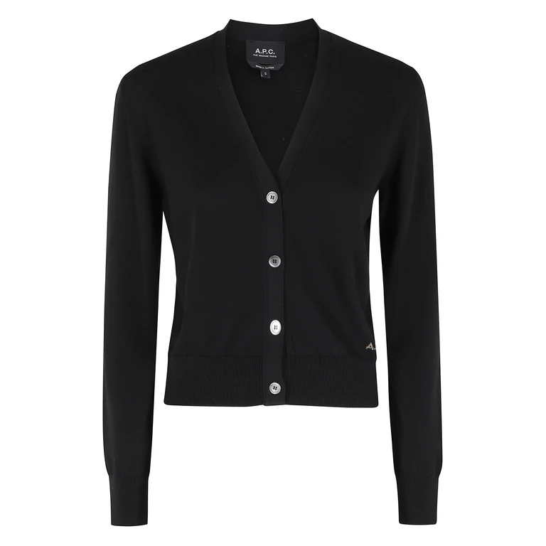 A. P.C. Cardigan Black Cotone Maglia - Women