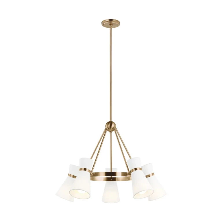 Clark 5-Light Transitional Chandelier in Satin Brass