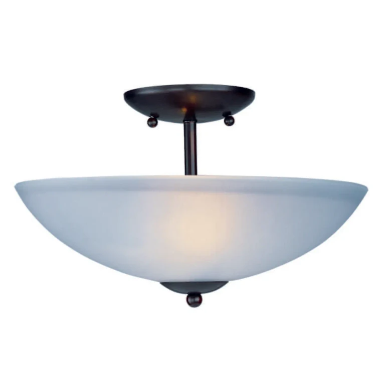 Logan 13" 2-Light Semi-Flush Mount in Oil Rubbed Bronze