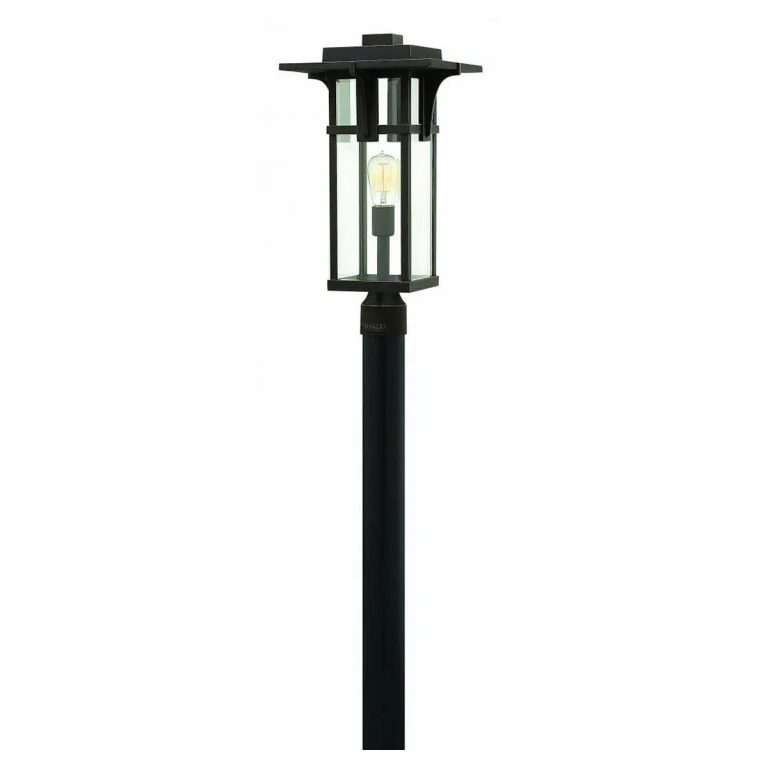 Oil Rubbed Bronze LED Post Top Pier Mount from the Manhattan Collection