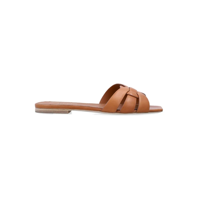 Tribute Leather Mules with a Square Toe and Low Heel (571952BAD002206)