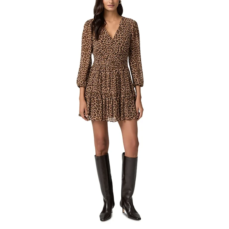 Paige Nicolo Ruched Waist Mini Dress