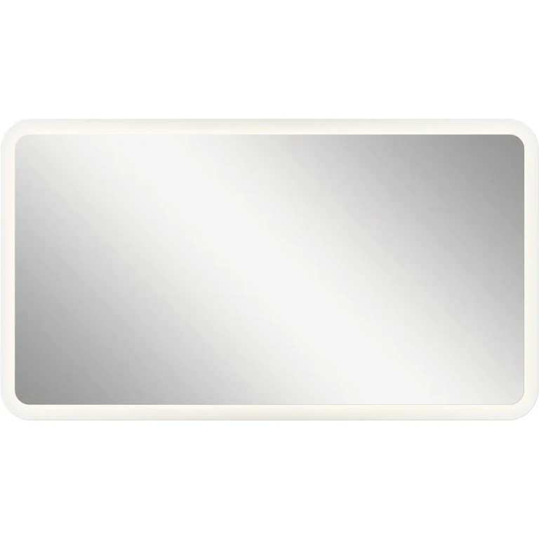 Elan Mir 35.5" LED Backlit Mirror in Frosted Glass