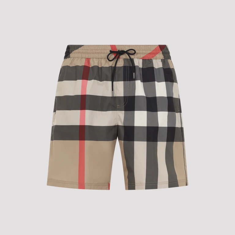Burberry Guildes Swim Shorts Brown Polyester Swimwear - Men