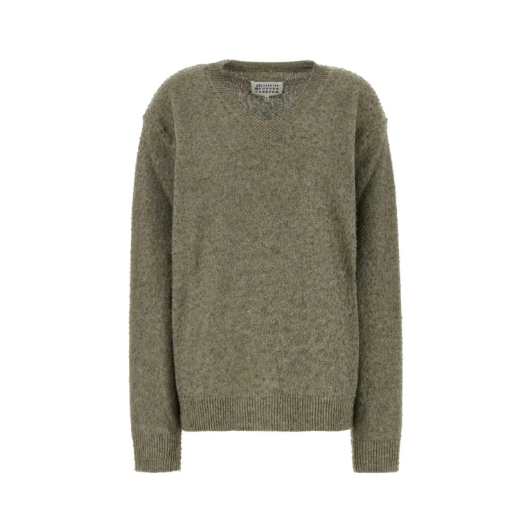Maison Margiela Sage Green Wool Blend Sweater