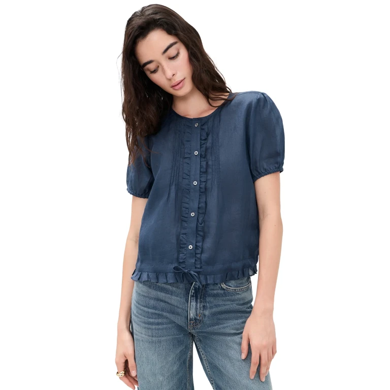 Alex Mill Ruby Blouse Navy XL