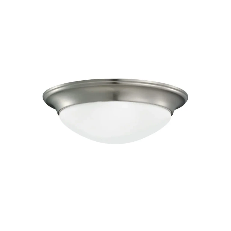 Brushed Nickel Two Light Flush Mount from the Nash Collection