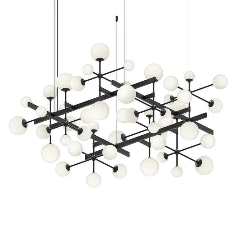 Satin Black LED Pendant from the Nebula Collection
