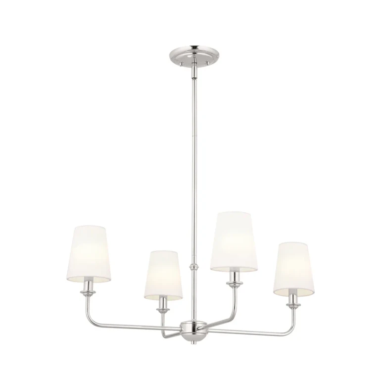 Polished Nickel Four Light Mini Chandelier from the Pallas Collection