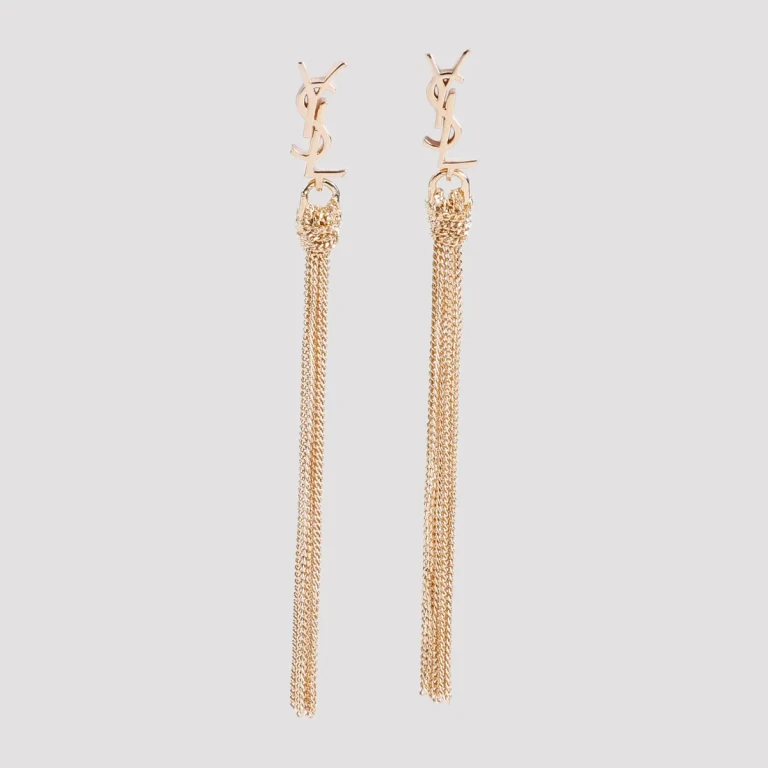 SAINT LAURENT - Saint Laurent Pompons Chains Earrings