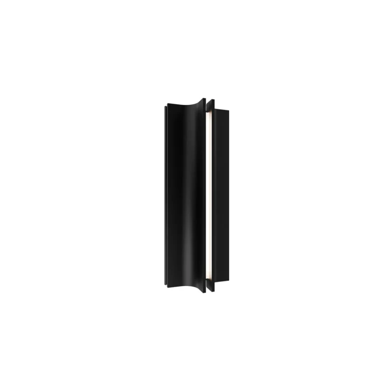 Black LED Outdoor Wall Sconce from the Strait Collection