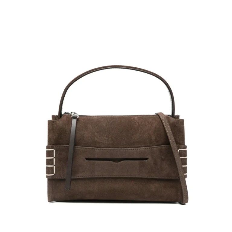 Jw Anderson Small Loafer Suede Top Handle Bag