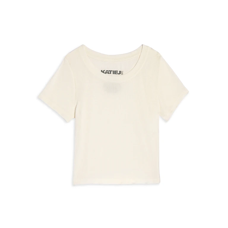 KatieJnyc Girls' Livi Ribbed Tee - Big Kid