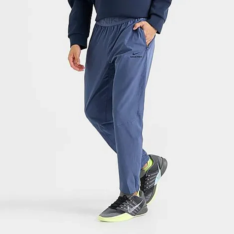 Nike Men's Pro Dri-FIT Training Pants in Diffused Blue/Black Size: Small