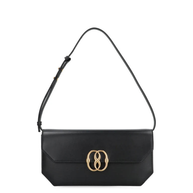 Bally Emblem Folio Leather Shoulder Bag