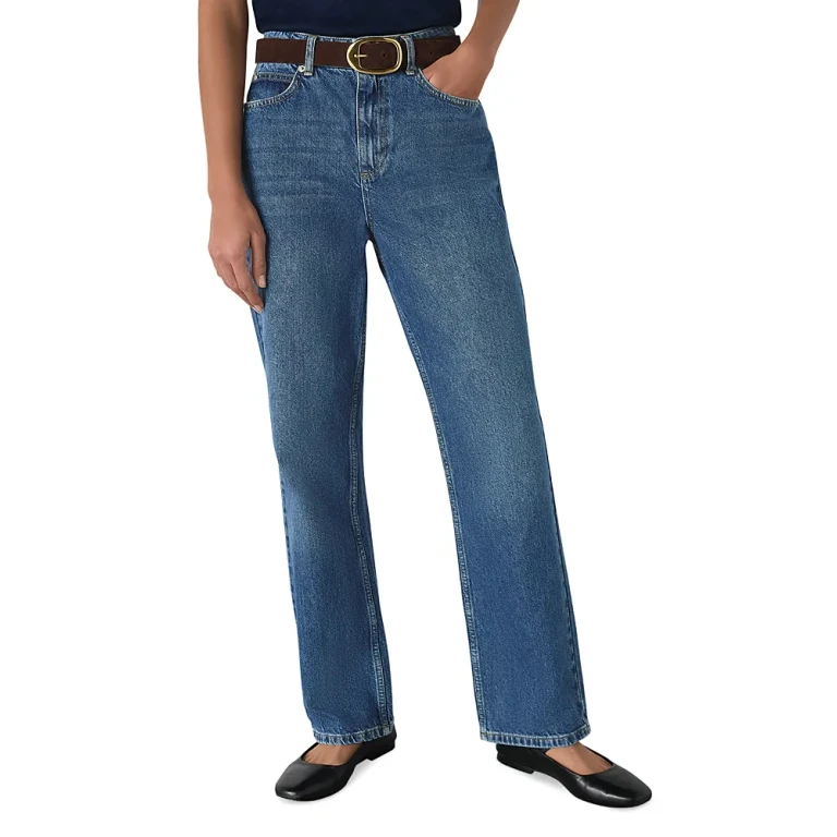 Whistles Authentic Column Leg Jeans in Denim