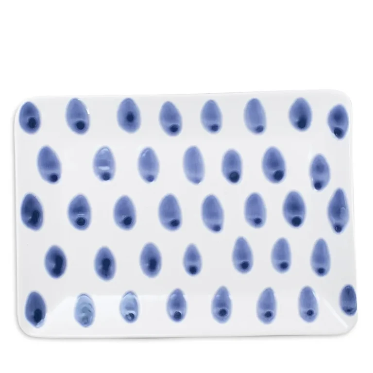 Vietri Santorini Dot Small Rectangular Platter