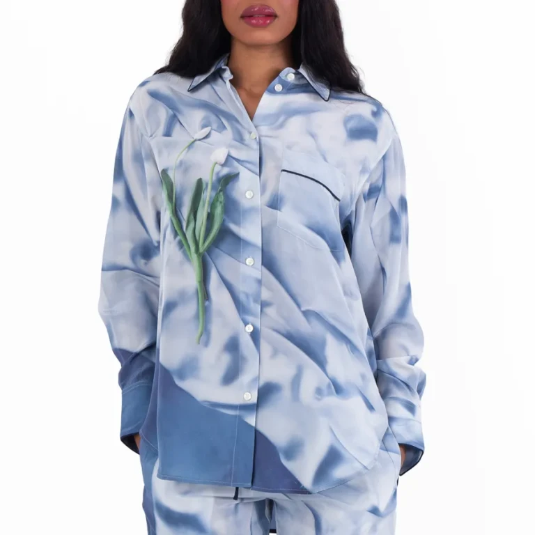 Victoria Beckham Floral Satin Pyjama Shirt