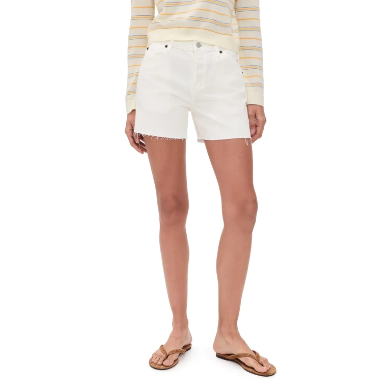 Cut Off Twill Shorts Milk 31