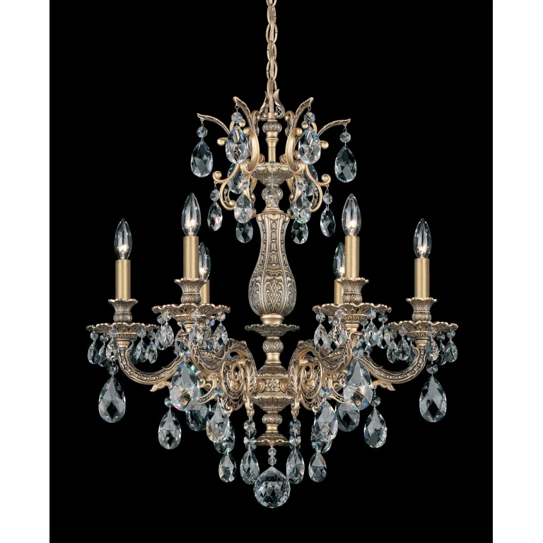 Milano 6-Light Chandelier in Antique Silver