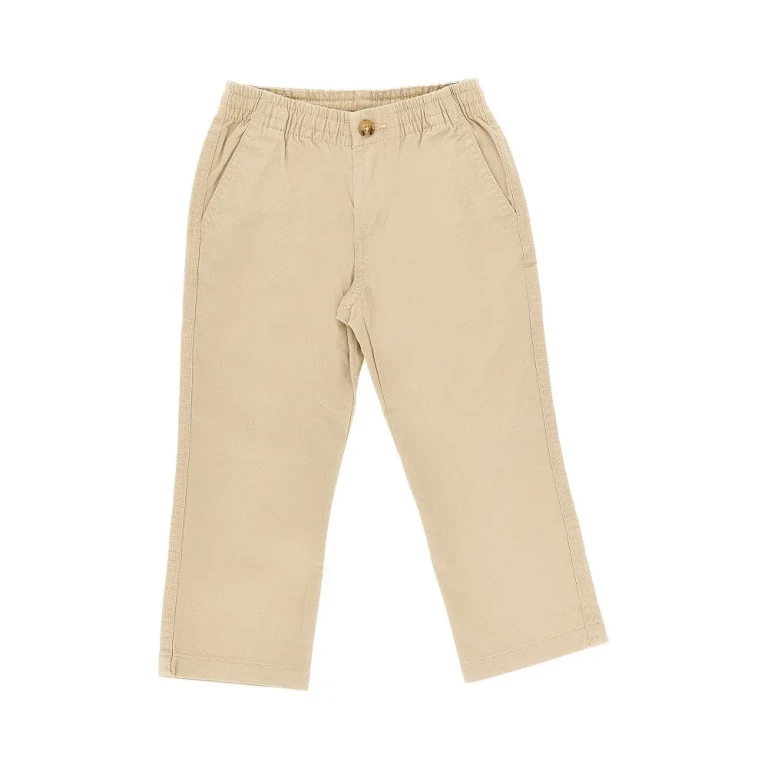 RALPH LAUREN Stretch cotton pants with logo embroidery Kids 10Y