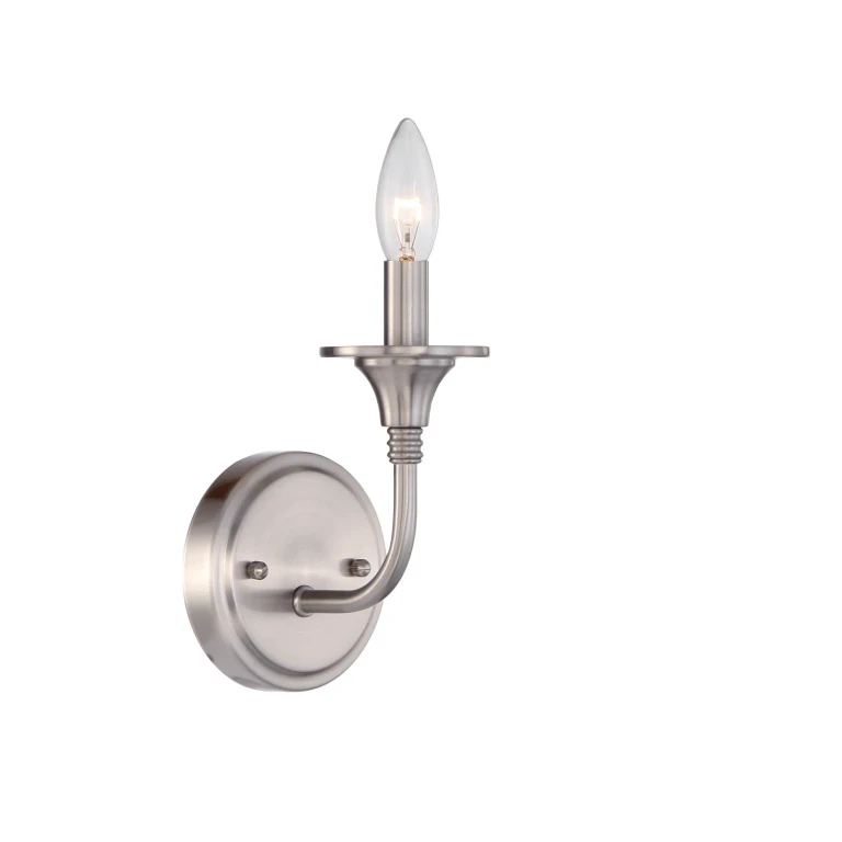 Jolenne 1-Light Wall Sconce in Brushed Polished Nickel