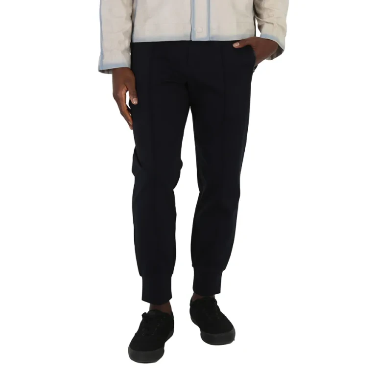 Emporio Armani Mens Blu Navy Ponte-Di-Roma Fabric Joggers
