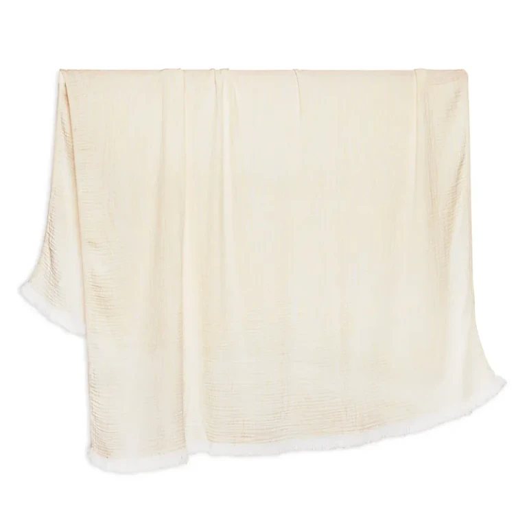 John Robshaw Daasu Zebra Print Stonewashed Cotton Throw