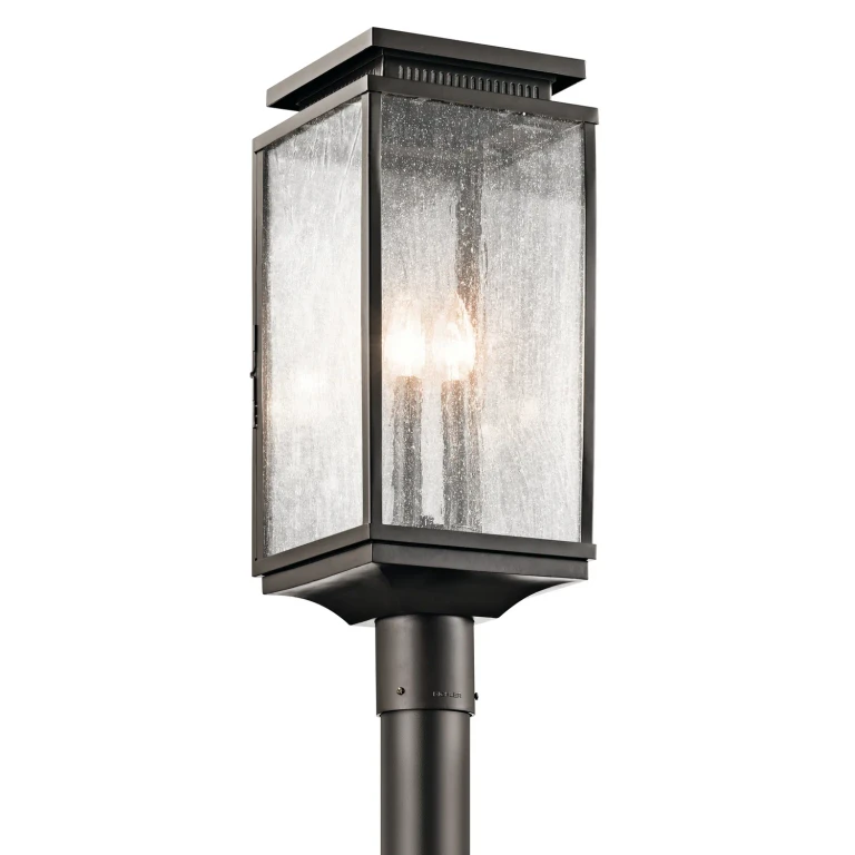 Manningham 3-Light 21" Outdoor Post Lantern in Olde Bronze