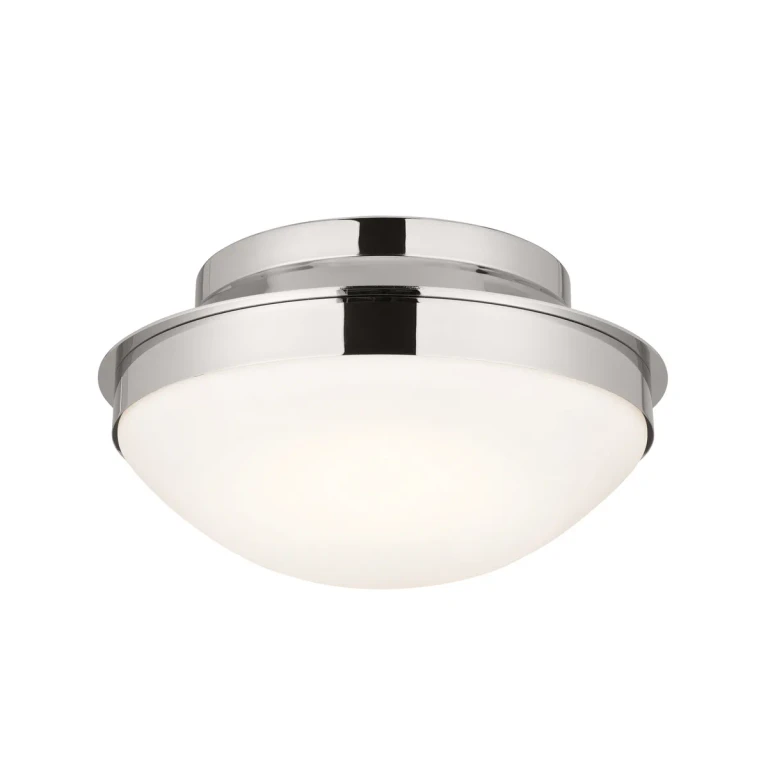 Polished Nickel Two Light Flush Mount from the Bretta Collection