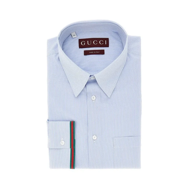 Camisa de algodón Gucci con cinta Web