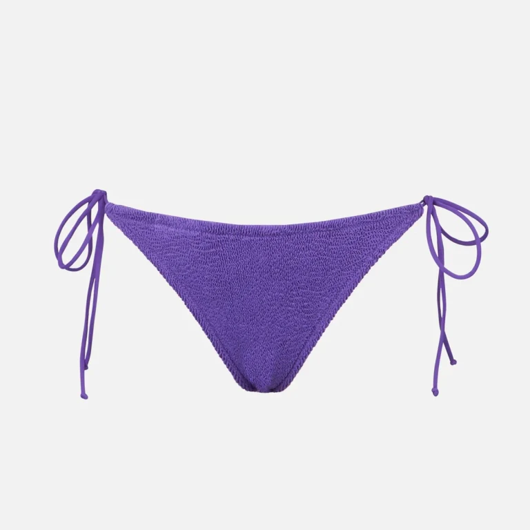 MC2 Saint Barth Marielle Purple Crinkle Solid Color Swim Briefs