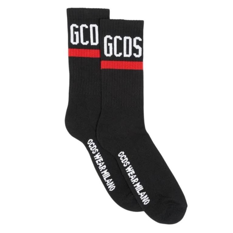 GCDS Logo Brand Black Socks