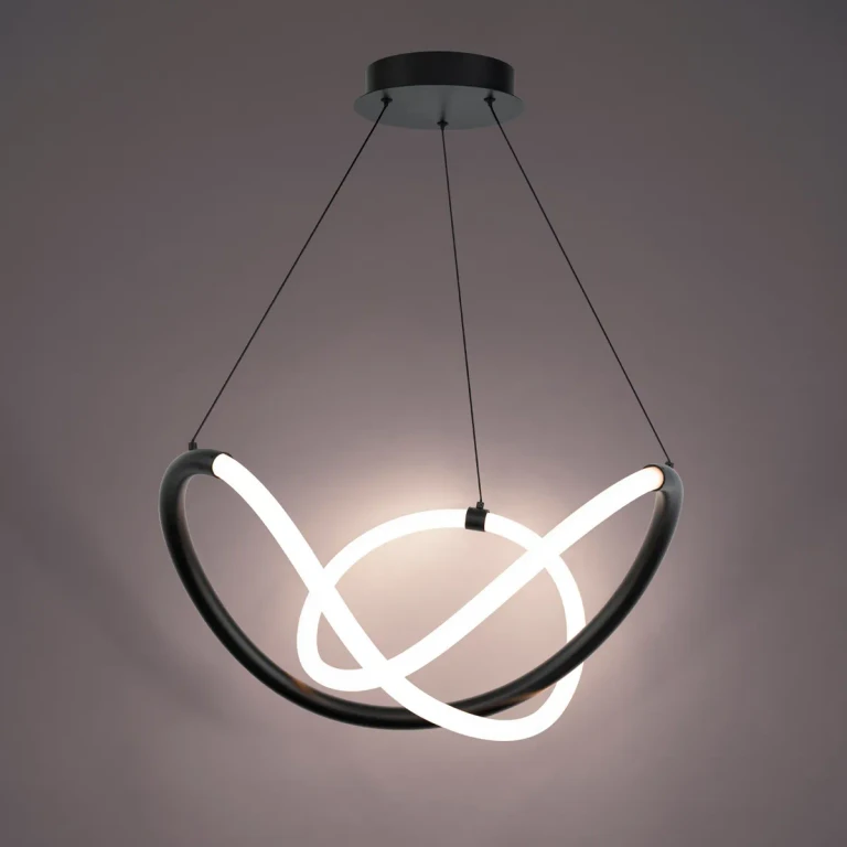 Black LED Pendant from the Solo Collection