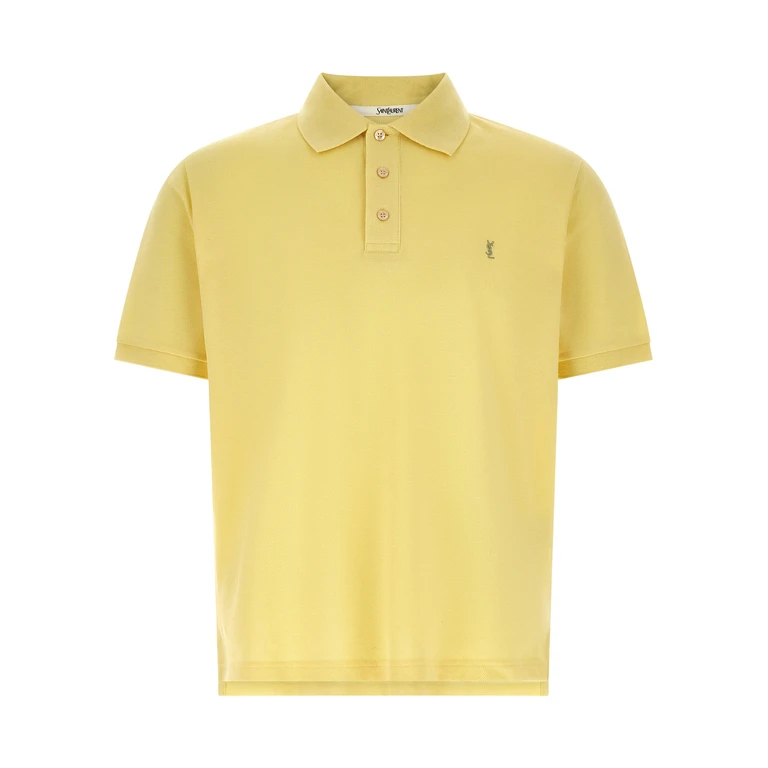 Saint Laurent Bicolor Cotton Polo Shirt - Men