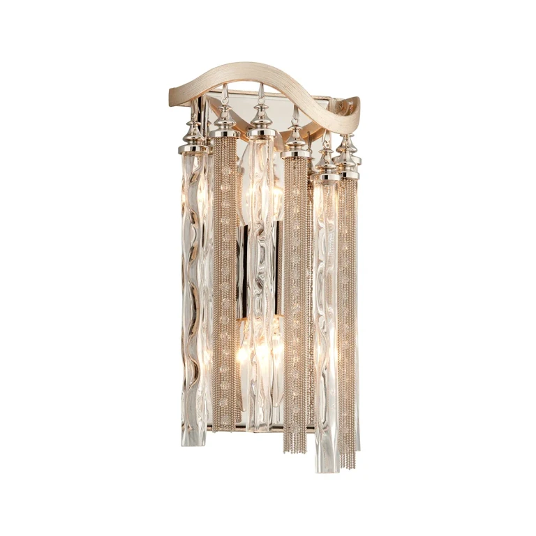 Corbett Chimera 2-Light Wall Sconce in Tranquility Silver Leaf