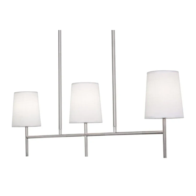 Satin Nickel Three Light Linear Pendant from the Rose Collection