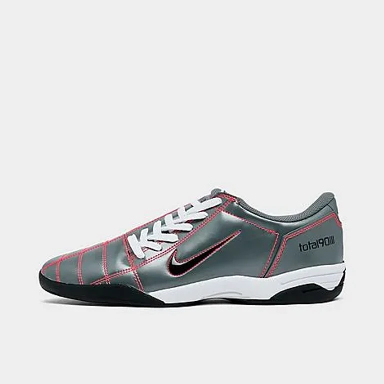 Nike Men's Total 90 Casual Shoes in Smoke Grey/Black/Bright Crimson Size: 7.5